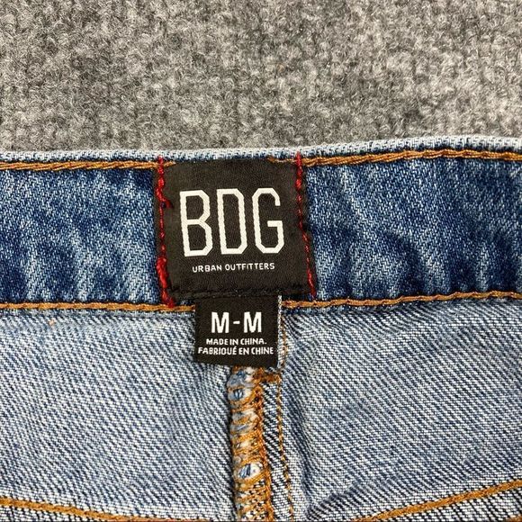 BDG Urban Outfitters 90s Style Button Front Denim Blue Jean Skirt Size M - Picture 3 of 7